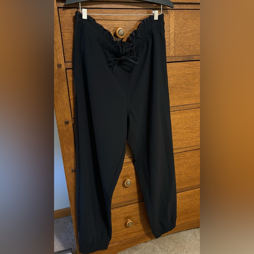 Athleta Black Track Pants Sleek Joggers